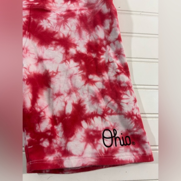 PINK Victoria's Secret Ohio State Buckeyes Biker Shorts Tie Dye Womens Size XS - Picture 7 of 14